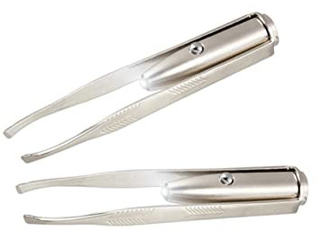 minkissy Augenbrauenierer Led-licht-wimpernpinzette Pinzette Zur Augenbrauen-haarentfernung Led-augenbrauenpinzette