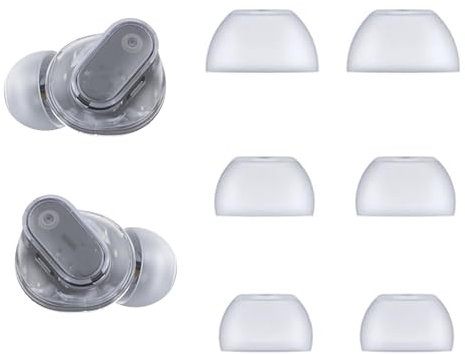 Adhiper Ersatz-Ohrstöpsel für Beats Fit Pro & Studio Buds & Studio Buds + Kopfhörer – 3 Paar, S/M/L Weiche Silikon-Ohrtips, Geräuschreduzierend & Sicherer, Bequemer Sitz (Transparent)