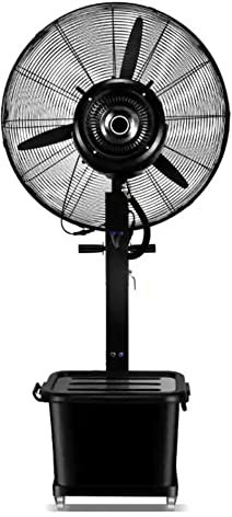 Ventilador nebulizador oscilante | Tanque de agua de 46 L con refrigeración por pulverización y cabezal agitador | Ventilador nebulizador | Ventilador nebulizador industrial | Humidificación por agua