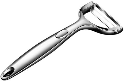 Vroxdrez Der Sparschäler aus rostfreiem Edelstahl - Scharfer Y-Gemüseschäler mit rutschfestem Griff für Kartoffeln, Spargel & Obst (Kartoffelschäler/Spargelschäler/Universalschäler)