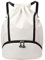 F Fityle Mochila con cordón para Hombres y Mujeres, Impermeable, con Cierre de cordón, para Playa, natación, Baloncesto, Ligera, para Deportes de Gimnasio, Blanco
