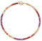 GAVU Collier Pierre Naturelle Femme, Collier Tourmaline Rose/Cornaline Rouge/Agate Orange/Jade Jaune