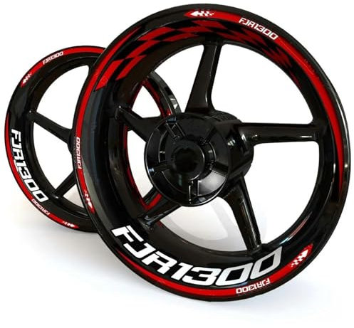 SYMWBD Adesivi per Cerchioni Adesivi per Cerchi Moto, Strisce Riflettenti per Cerchi per Yamaha FJR1300 FJR 1300 FJR-1300 Adesivo per Mozzo Ruota Adesivo per mozzo Ruota(Colore 1)