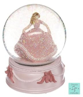 Paris Prix Atmosphera for Kids - Boule à Neige Musicale Princesse 14cm Rose