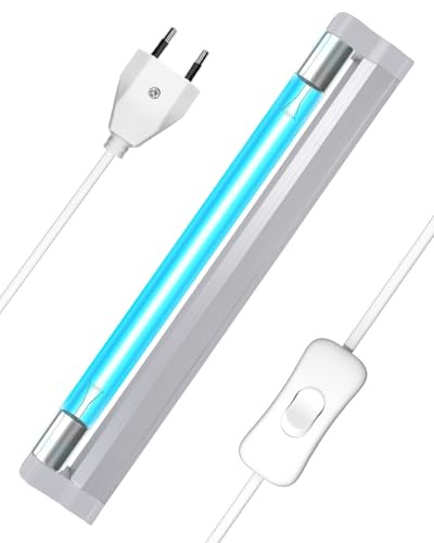 BrightArk 6W UV Lampe UVC Desinfektionslampe Ozon Licht mit Kabel und Stecker UV 253.7nm AC220-240V Perfekt für Schuhe, Kleiderschrank, Schrank, Badezimmer, Frische Luft