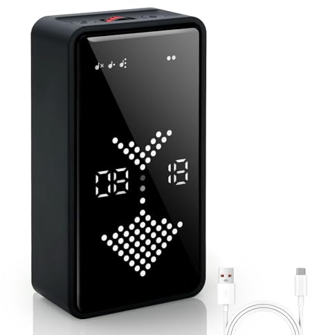 Cuteefun Pomodoro Timer, Digitale Sanduhr, Simulierter Treibsand Effekt, Batteriestand Anzeige, Stummschaltung und Ruftonmodus, Einstellbare Lautstärke, Productivity Timer für Arbeitszimmer, Schwarz