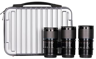 Camera Lens, 35 mm 50 mm 75 mm T2.9 Vollformat-Anamorphes Kinoobjektiv aus Kohlefaser, kompatibel mit DJI DL-Kameras,for Photography(Natural,3 Set)