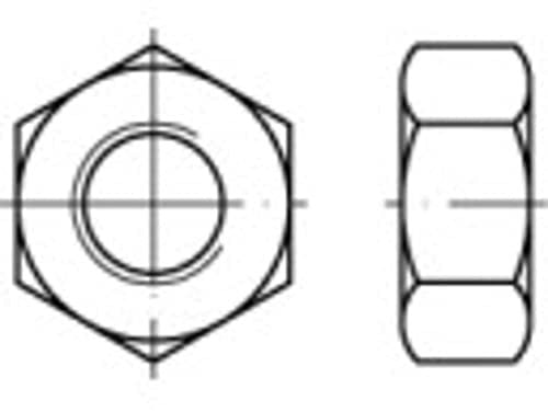 Dadi esagonali M7 DIN 934 Acciaio 100 pz. TOOLCRAFT 131884