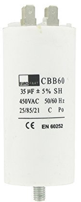 Universeller Waschmaschinen-Kondensator mit einer Kapazität von 35 uF / 35 MFD, 450 V