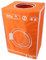 teprovo Wäschekorb faltbar bunter Wäschesammler mit Deckel Wäschesortierer Laundry Baskets Wäschebox Wäschetonne in Waschmaschinen Design 50L Orange