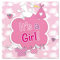Folat 63651 - Servietten It`s a Girl - Geburt Mädchen - rosa - ca. 25 x 25 cm - 2-lagig - 20 STK.
