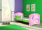 CLAMARO 'Fantasia Grün' 180 x 80 Kinderbett Set inkl. Matratze und Lattenrost, mit verstellbarem Rausfallschutz und Kantenschutzleisten, Design: 17 Einhorn