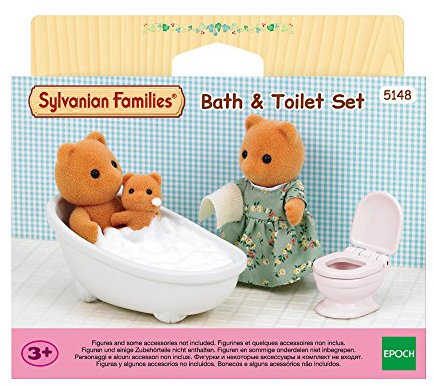 Sylvanian Families 5148 Badespielzeug mit WC-Set, Mehrfarbig
