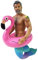 December Diamonds Flaming Oh Merman Christmas Ornament 5555112 New - Hängender Schmuckvogel Ornament - Rosa, Kunstharz - Weihnachtsschmuck