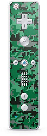 Skins4u Aufkleber Design Schutzfolie Vinyl Skin kompatibel mit Nintendo Wii Remote Controller Digital Green Camo