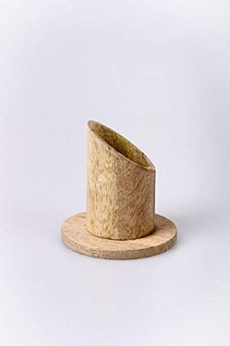 Kerzenleuchter 40 mm Mega-Leuchter aus Holz Mangoholz Natur, Kerzenhalter aus Holz, für Taufkerzen, Kommunionkerzen