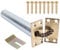 Brass Rectangular Concealed Door Closer - Fire Rated BS476