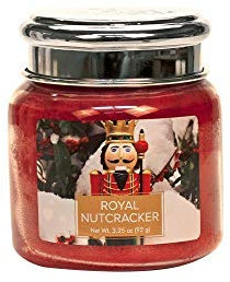 Village Candle Kleines Glas mit Metalldeckel, 107 ml, Royal Nussknacker