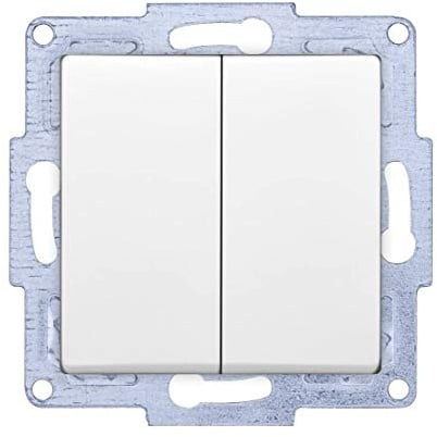 Gunsan VISAGE + MODERNA Modul 2-fach Schalter Serienschalter Weiss