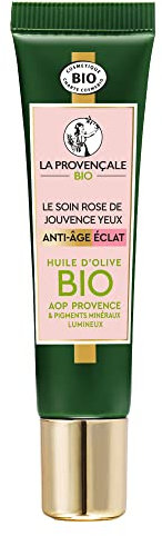 La Provençale Peptide-Éclat – Augenpflege, Rosa, Glanzverstärker, gegen Müdigkeit, Olive Veilchen, Peptide & leuchtende Pigmente, nachweislich wirksam, 15 ml