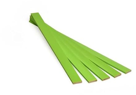 Metrie™ 100 Stück grün gefärbte Holzstäbchen Bastelholz - Pantone 368 C - ideal zum Heimwerken, Holzarbeiten und Basteln mit Kindern, hochwertiges Buchenholz, 25 x 1,6 x 0,3 cm