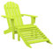 vidaXL Tannenholz Massiv Adirondack Gartenstuhl mit Fußstütze Liegestuhl Deckchair Gartenliege Gartensessel Stuhl Sessel Sonnenliege Liege Grün