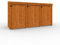Tiger Sheds Triple Bin Store Burnt Orange 8x3 Outdoor Garden Storage For Wheelie Bins