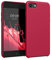 kwmobile Cover per Apple iPhone SE (2020/2022) / 8/7 Custodia - Back Case per Smartphone in Silicone TPU - Protezione Gommata - red cherry
