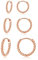Hasnsofie Creolen Silber Damen Ohrringe, 3 Paare 925 Sterling Silber Creolen Ohrringe Set, Hypoallergen Klein Schlafen Creolen Ohrringe, Unisex Rose Gold Perlen Kreolen Ohrringe Set in 10, 12, 14mm
