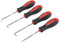 Präzisions-Haken- und Dietrich-Set, 4-teilig, Chrom-Vanadium-Stahlschaft, zum Entfernen von Schläuchen und Dichtungen (Rot)