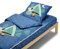 Bleu Câlin Caradou® Set di lenzuola per bambini Koala, 3 pezzi, senza piumino, 90 x 190 cm, cotone, blu