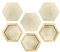 Lot de 6 panneaux de peinture hexagonaux en bois brut de 15,2 x 17,8 cm pour travaux manuels, panneaux de toile en bois blnak toile à peindre pour verser l'art