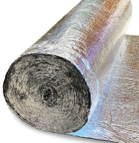 Aislante Térmico Reflexivo de Aluminio y Burbujas 50 cm x 10 m (5 m²) - Frío y Calor - Viviendas, Caravanas, Campers, Buhardillas, Uso Industrial