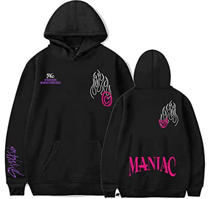 NCTCITY Herren Damen Kapuzenpullover Stray Kids Freizeit Langarm Hoodie Sweatshirt Album MANIAC Bedrucken Mantel Tops BangChan Changbin Hyunjin Felix Seungmin Jeongin Jisung Minho