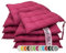 ZOLLNER 8er Set Sitzkissen in 40x40cm - gemütliche Stuhlkissen mit Bindebänder - waschbar bis 30°C - in Fuchsia - Oeko Tex® Zertifiziert