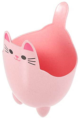 TOPBATHY Bote De Basura Con Forma De Gato Papelera De Dibujos Animados Carrito De La Pluma Florero De Gato Contenedor De Pluma Cubos De Basura De Mesa Mini Cesta Niño Comedor Lindo Páginas