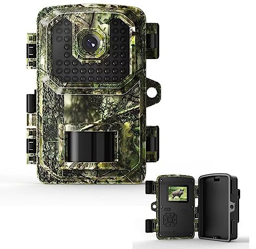 RANRAO Wildkamera, 16MP 4K Video Trail Kamera, Wasserdicht Taking Trail Game Jagd Kamera Nachtsicht Wildlife Monitor für Wildtierüberwachung Natur Scouting