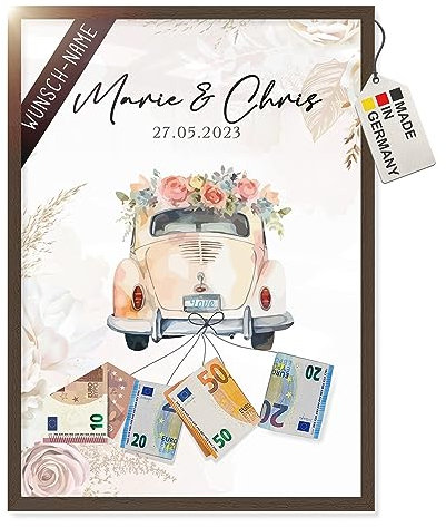 myDreamwork Besonderes Hochzeitsgeschenk – einfach personalisieren | Hochzeitsgeschenke für Brautpaar, Geldgeschenk Hochzeit, Geschenk Hochzeit, Hochzeitsgeschenk Geld