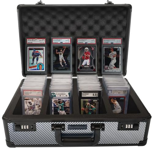 Panopply Slab Armor Fusion 160+, 4-reihige PSA-Karten-Aufbewahrungsbox, abgestufte Karten-Hülle, PSA-Plattenetui für abgestufte Karten, Baseball-Kartenetuis für Sportkarten, Aufbewahrung, Sport