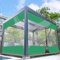 SDLLG Transparente Trennvorhänge mit Ösen, PVC Outdoor Planenvorhänge 0,5mm Klar Seitenplane für Pavillons, Pergola, Balkon e, Gärten,Vorbau 2x2m(HxL) Grün