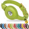 OOPSDOGGY AirTag-Katzenhalsband aus Leder mit Glöckchen, Nicht abreißbar, mit Apple Airtag-Halter, leichtes GPS-Haustierhalsband für Mädchen, Jungen, Katzen, kleine Hunde, Welpen (Lime Green)