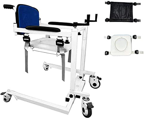 Patientenlifter Für Zu Hause, Tragbarer Patiententransferlifter Mit Weichem Kissen Und Toilettensitz, Toilettentransport-Duschstuhl Am Bett Für Behinderte Ältere Menschen, 264 Pfund Schwerer Badezim