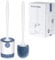 Hengsong Klobürste,1 Toilettenbürste,WC Bürste mit Schnell Trocknendem Halter,Toilet Brush mit Flexiblen Borsten,Wandmontiert Oder Stehend,Ohne zu Bohren,für Badezimmer,TPR&PP,Blau