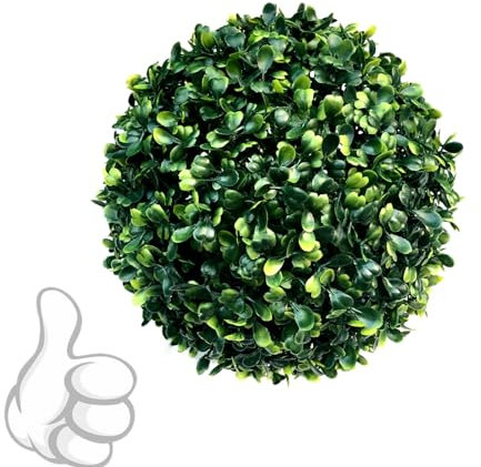 ATYUJKB Garden Spheres Large Outdoor Round Dia 40cm, Artificial Plant Topiary Ball Extra Large, Faux Boxwood Decorative Balls, Decorative Plant Ball Decor Artificial Grass Ball