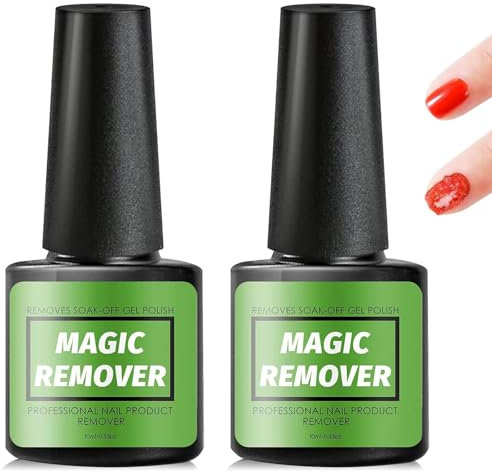 Nimisyra 2PCS Gel Nail Polish Remover, 10ml Effective Gel Nail Polish Remover, Professional Easily & Fast Polish Remover without Soaking&Wrapping, White