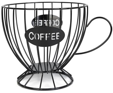 Agirlvct Extra Large Capacity Coffee Pod Holder,Coffee Bar Counter Organizer,K-cup Storage Coffee Filter Holder,Capsule Basket,Coffee Bar Accessories for Kitchen Dinning Room Office Home Cafe Hotel