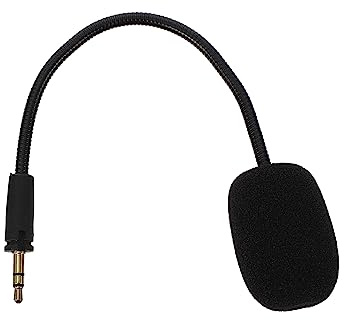Abaodam Schwarzes Headset Mikrofon mit Flexibler Bauweise, Omnidirektional | Inline Design, Schaumstoff und Metall, Geeignet für Bühne und Zuhause