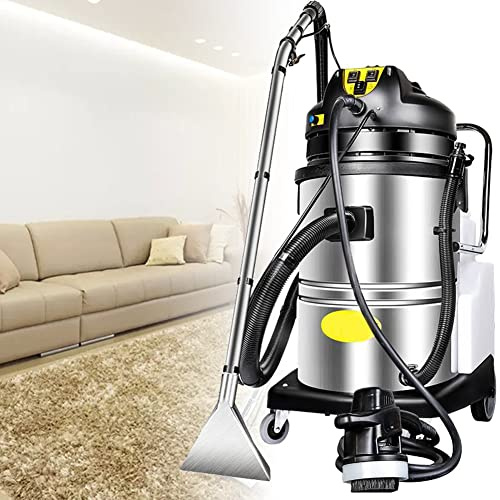 Carpet Cleaner Machine 3 in 1 Multifunction, 2000W Portable Wet & Dry Vacuum Cleaner for Carpets, Sofas, Curtains - Stainless Steel Deep Cleaning Machine, 60L Capacity
