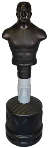 Box-Dummy Figur KICKFIGHT schwarz - bis 180 cm verstellbar - Mit Standfuß befüllbar - ca. 110 kg - Boxen, Kickboxen, Fitness, Training Zuhause