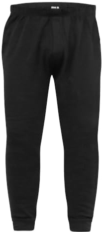 D555 Thermal Long Johns for Men in Black, 3XL-6XL